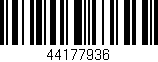 Código de barras (EAN, GTIN, SKU, ISBN): '44177936'