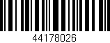 Código de barras (EAN, GTIN, SKU, ISBN): '44178026'