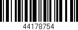 Código de barras (EAN, GTIN, SKU, ISBN): '44178754'