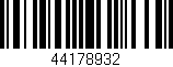 Código de barras (EAN, GTIN, SKU, ISBN): '44178932'