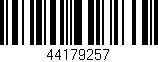 Código de barras (EAN, GTIN, SKU, ISBN): '44179257'
