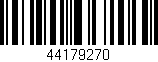 Código de barras (EAN, GTIN, SKU, ISBN): '44179270'