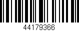 Código de barras (EAN, GTIN, SKU, ISBN): '44179366'