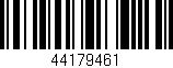 Código de barras (EAN, GTIN, SKU, ISBN): '44179461'