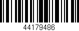 Código de barras (EAN, GTIN, SKU, ISBN): '44179486'