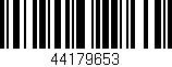 Código de barras (EAN, GTIN, SKU, ISBN): '44179653'