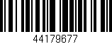 Código de barras (EAN, GTIN, SKU, ISBN): '44179677'