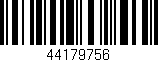 Código de barras (EAN, GTIN, SKU, ISBN): '44179756'