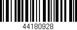Código de barras (EAN, GTIN, SKU, ISBN): '44180928'