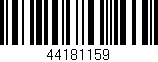 Código de barras (EAN, GTIN, SKU, ISBN): '44181159'