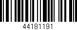 Código de barras (EAN, GTIN, SKU, ISBN): '44181191'