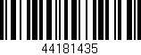 Código de barras (EAN, GTIN, SKU, ISBN): '44181435'