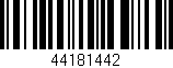 Código de barras (EAN, GTIN, SKU, ISBN): '44181442'