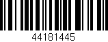 Código de barras (EAN, GTIN, SKU, ISBN): '44181445'