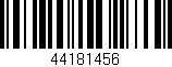 Código de barras (EAN, GTIN, SKU, ISBN): '44181456'