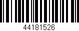 Código de barras (EAN, GTIN, SKU, ISBN): '44181526'
