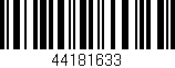 Código de barras (EAN, GTIN, SKU, ISBN): '44181633'