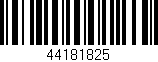 Código de barras (EAN, GTIN, SKU, ISBN): '44181825'