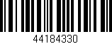 Código de barras (EAN, GTIN, SKU, ISBN): '44184330'