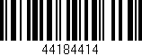 Código de barras (EAN, GTIN, SKU, ISBN): '44184414'