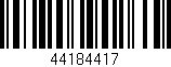 Código de barras (EAN, GTIN, SKU, ISBN): '44184417'