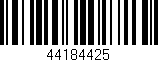 Código de barras (EAN, GTIN, SKU, ISBN): '44184425'