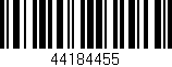 Código de barras (EAN, GTIN, SKU, ISBN): '44184455'