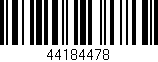Código de barras (EAN, GTIN, SKU, ISBN): '44184478'