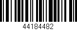 Código de barras (EAN, GTIN, SKU, ISBN): '44184482'
