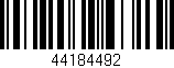 Código de barras (EAN, GTIN, SKU, ISBN): '44184492'