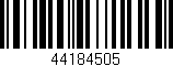 Código de barras (EAN, GTIN, SKU, ISBN): '44184505'