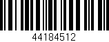 Código de barras (EAN, GTIN, SKU, ISBN): '44184512'