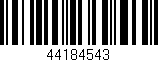 Código de barras (EAN, GTIN, SKU, ISBN): '44184543'