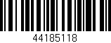 Código de barras (EAN, GTIN, SKU, ISBN): '44185118'