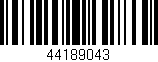 Código de barras (EAN, GTIN, SKU, ISBN): '44189043'
