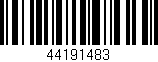 Código de barras (EAN, GTIN, SKU, ISBN): '44191483'