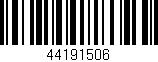 Código de barras (EAN, GTIN, SKU, ISBN): '44191506'
