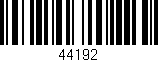 Código de barras (EAN, GTIN, SKU, ISBN): '44192'