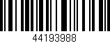 Código de barras (EAN, GTIN, SKU, ISBN): '44193988'