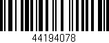 Código de barras (EAN, GTIN, SKU, ISBN): '44194078'