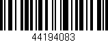 Código de barras (EAN, GTIN, SKU, ISBN): '44194083'