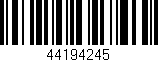 Código de barras (EAN, GTIN, SKU, ISBN): '44194245'