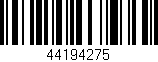 Código de barras (EAN, GTIN, SKU, ISBN): '44194275'