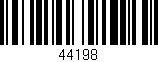 Código de barras (EAN, GTIN, SKU, ISBN): '44198'