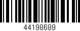 Código de barras (EAN, GTIN, SKU, ISBN): '44198689'