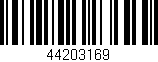 Código de barras (EAN, GTIN, SKU, ISBN): '44203169'