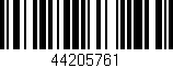 Código de barras (EAN, GTIN, SKU, ISBN): '44205761'