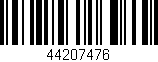 Código de barras (EAN, GTIN, SKU, ISBN): '44207476'