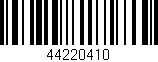 Código de barras (EAN, GTIN, SKU, ISBN): '44220410'