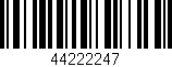 Código de barras (EAN, GTIN, SKU, ISBN): '44222247'